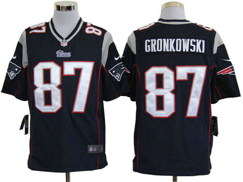 Blue Game nfl jerseys new england patriots 87 gronkowski